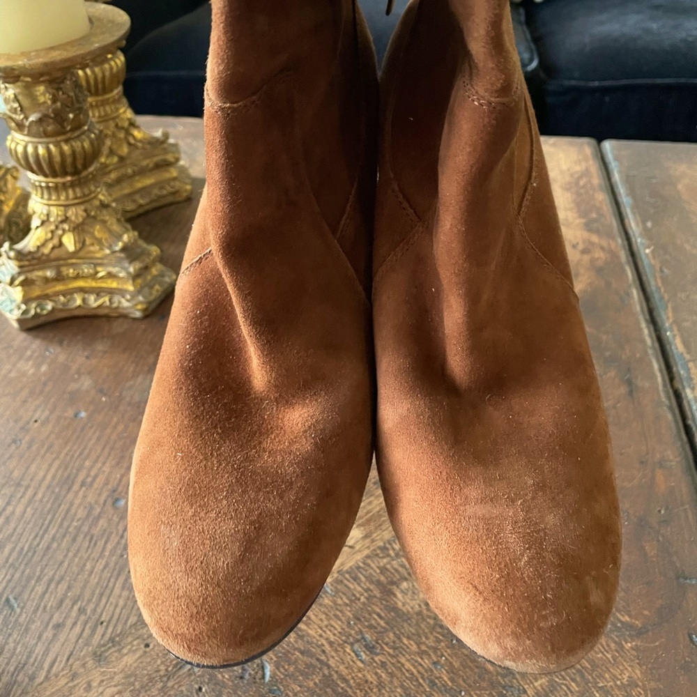 Chocolate Blu Suede Heeled Boot